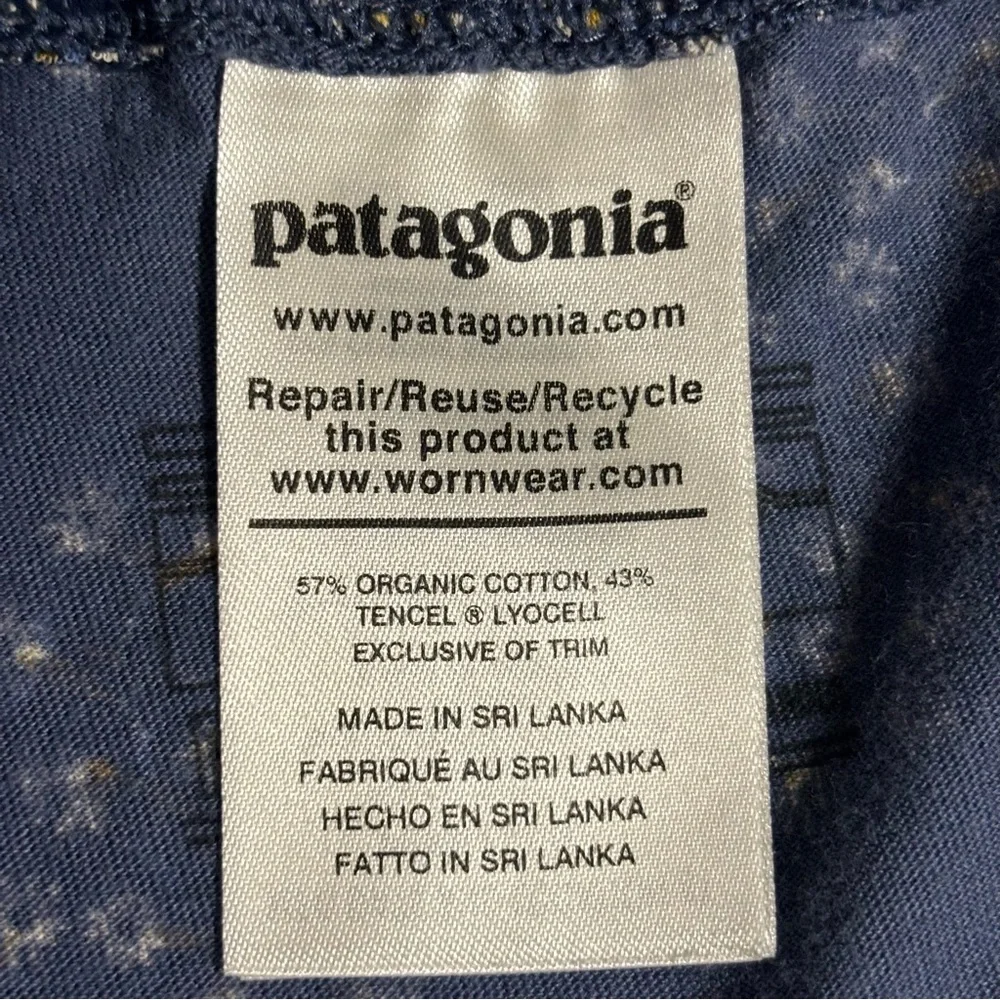 TitlePatagonia Alpine Valley Floral Flounce Skirt Blue 57% Organic Cottagecore